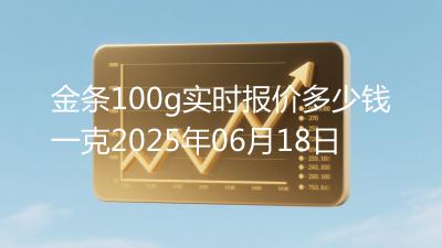 金条100g实时报价多少钱一克2025年06月18日