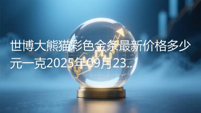 世博大熊猫彩色金条最新价格多少元一克2025年09月23日