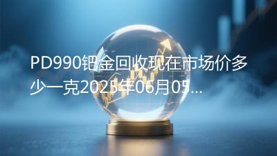 PD990钯金回收现在市场价多少一克2025年06月05日