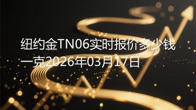 纽约金TN06实时报价多少钱一克2026年03月17日