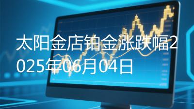 太阳金店铂金涨跌幅2025年06月04日