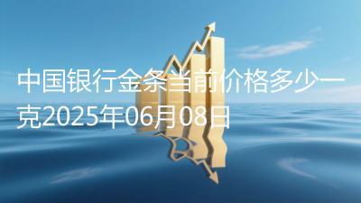 中国银行金条当前价格多少一克2025年06月08日
