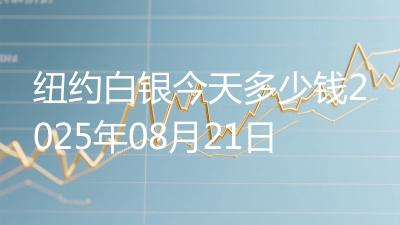 纽约白银今天多少钱2025年08月21日