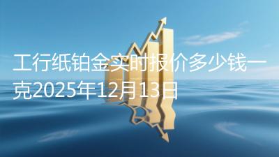 工行纸铂金实时报价多少钱一克2025年12月13日