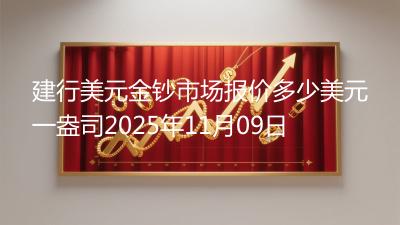 建行美元金钞市场报价多少美元一盎司2025年11月09日
