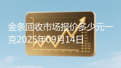 金条回收市场报价多少元一克2025年09月14日