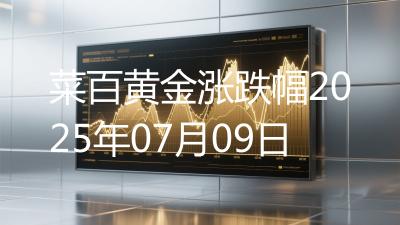 菜百黄金涨跌幅2025年07月09日