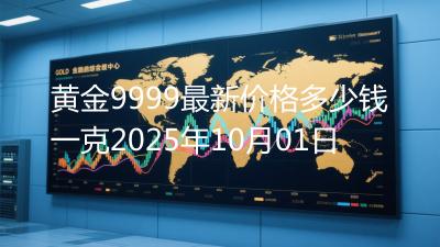 黄金9999最新价格多少钱一克2025年10月01日
