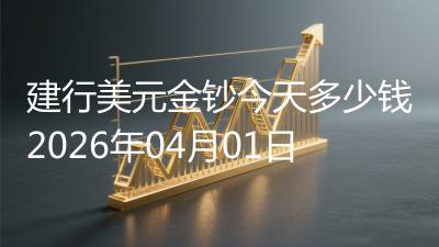 建行美元金钞今天多少钱2026年04月01日