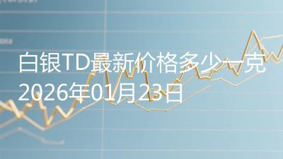 白银TD最新价格多少一克2026年01月23日