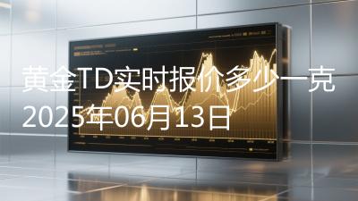 黄金TD实时报价多少一克2025年06月13日