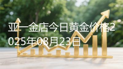 亚一金店今日黄金价格2025年08月23日