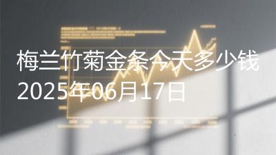 梅兰竹菊金条今天多少钱2025年06月17日
