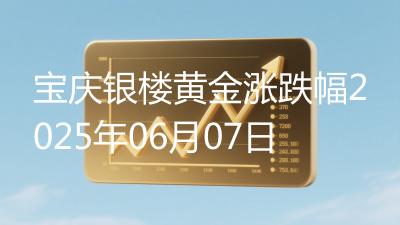 宝庆银楼黄金涨跌幅2025年06月07日