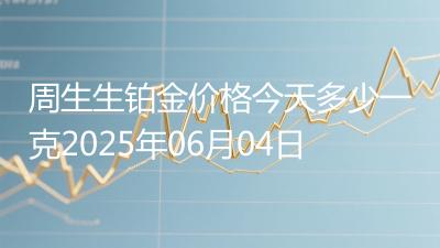 周生生铂金价格今天多少一克2025年06月04日
