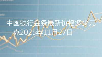中国银行金条最新价格多少元一克2025年11月27日