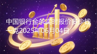 中国银行金条实时报价多少钱一克2025年06月04日