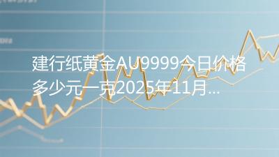 建行纸黄金AU9999今日价格多少元一克2025年11月30日