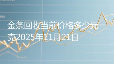 金条回收当前价格多少元一克2025年11月21日