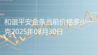 和谐平安金条当前价格多少一克2025年08月30日