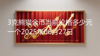 3克熊猫金币当前价格多少元一个2025年06月27日
