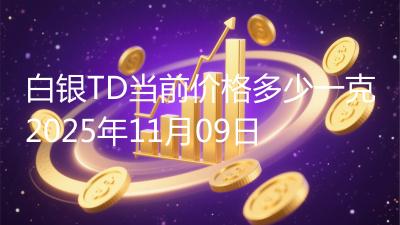 白银TD当前价格多少一克2025年11月09日