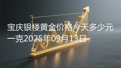 宝庆银楼黄金价格今天多少元一克2025年09月13日