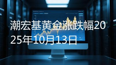 潮宏基黄金涨跌幅2025年10月13日