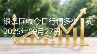 银条回收今日行情多少一克2025年09月27日