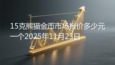15克熊猫金币市场报价多少元一个2025年11月23日