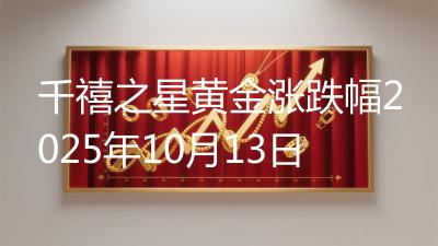 千禧之星黄金涨跌幅2025年10月13日