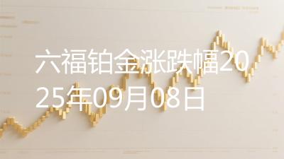 六福铂金涨跌幅2025年09月08日