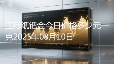 工行纸钯金今日价格多少元一克2025年08月10日