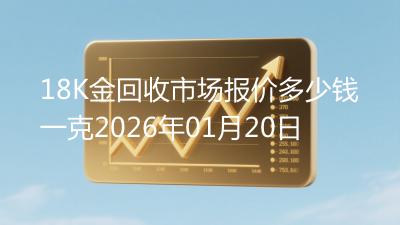 18K金回收市场报价多少钱一克2026年01月20日