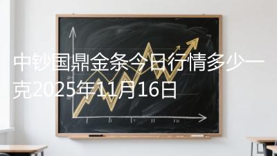 中钞国鼎金条今日行情多少一克2025年11月16日