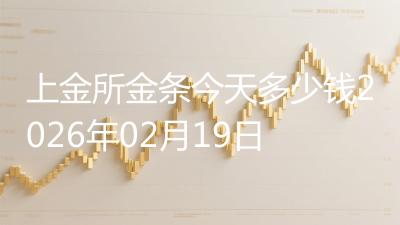 上金所金条今天多少钱2026年02月19日