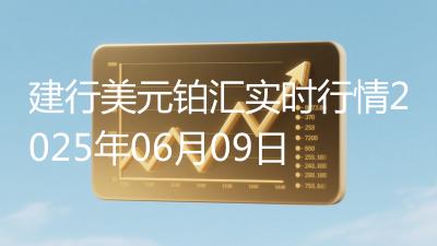 建行美元铂汇实时行情2025年06月09日