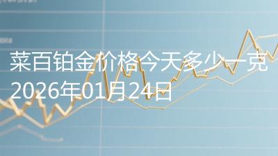 菜百铂金价格今天多少一克2026年01月24日