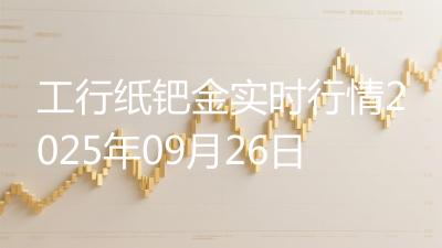 工行纸钯金实时行情2025年09月26日