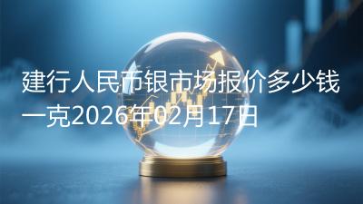 建行人民币银市场报价多少钱一克2026年02月17日