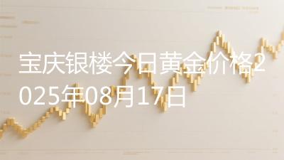 宝庆银楼今日黄金价格2025年08月17日