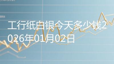 工行纸白银今天多少钱2026年01月02日