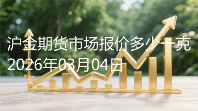 沪金期货市场报价多少一克2026年03月04日