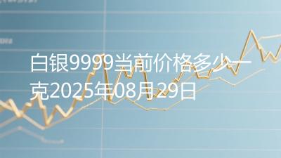 白银9999当前价格多少一克2025年08月29日
