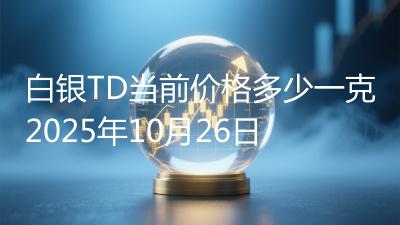 白银TD当前价格多少一克2025年10月26日