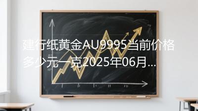 建行纸黄金AU9995当前价格多少元一克2025年06月06日