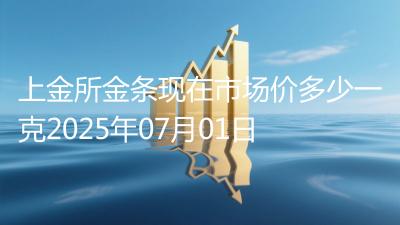 上金所金条现在市场价多少一克2025年07月01日