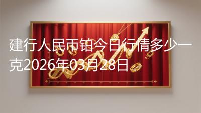 建行人民币铂今日行情多少一克2026年03月28日