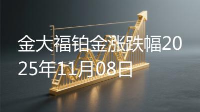 金大福铂金涨跌幅2025年11月08日
