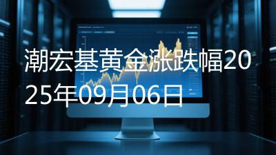 潮宏基黄金涨跌幅2025年09月06日